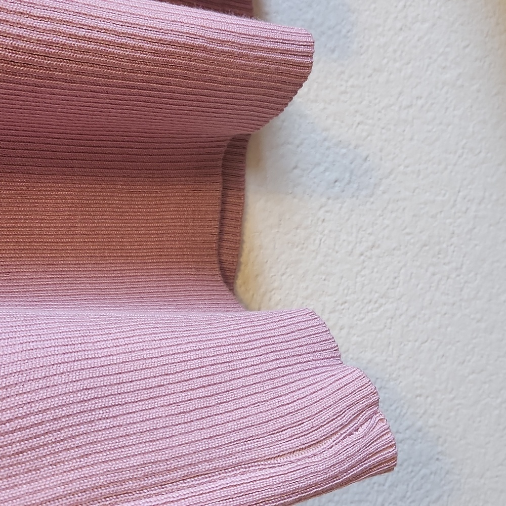 NWT Pink Ribbed Barbiecore Bodycon Midi Size XL Juniors/Women's Large 12-14 - Picture 11 of 16